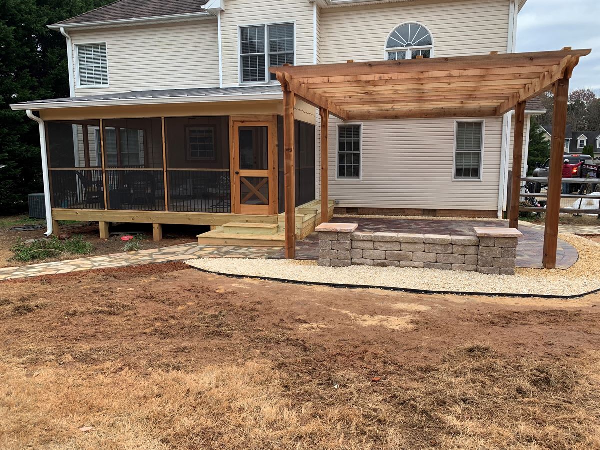 Screen porch pergola patio project in greensboro nc cover